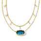 Elisa Pearl Neck Gold Teal Abalone - She Chester