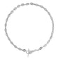 ELISA TOGGLE LINK AND CHAIN NECKLACE SILVER WHITE CZ - She Chester