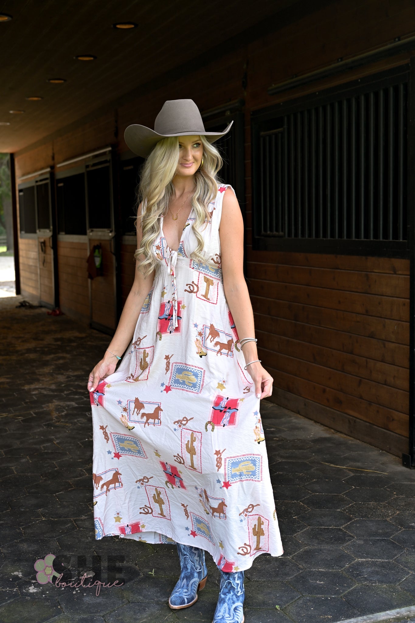 Ella Western Maxi Dress - She Chester