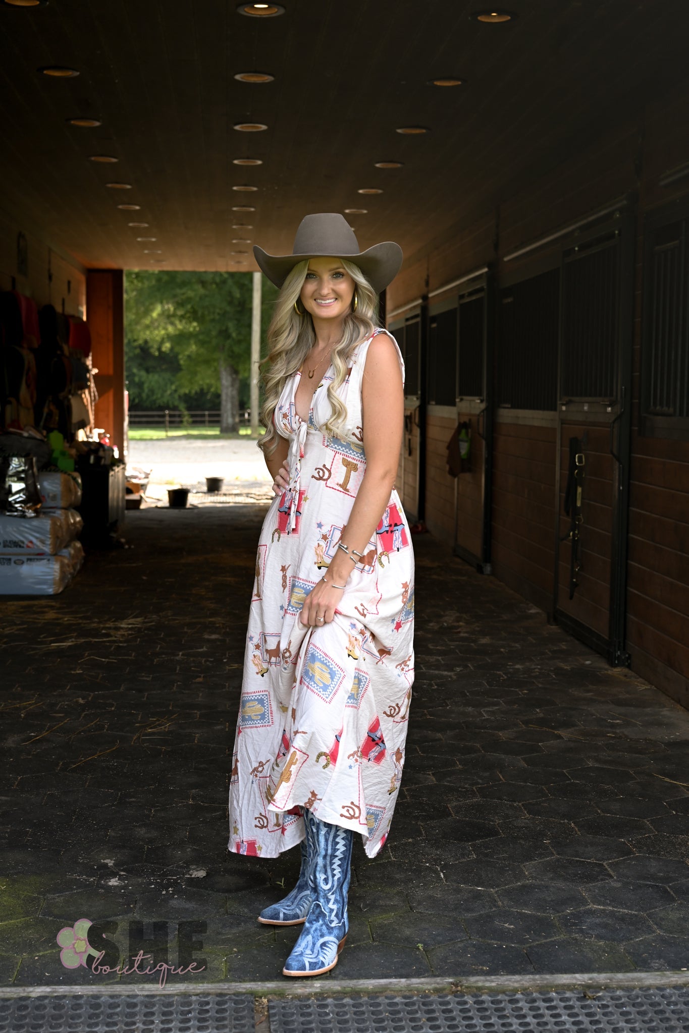 Ella Western Maxi Dress - She Chester