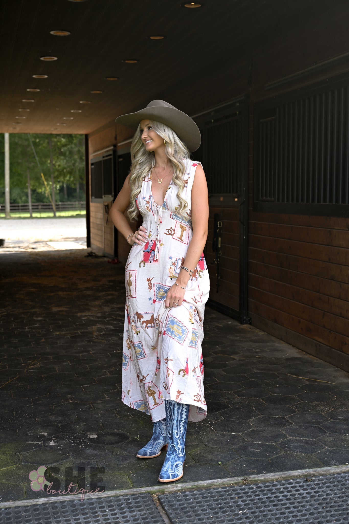 Ella Western Maxi Dress - She Chester