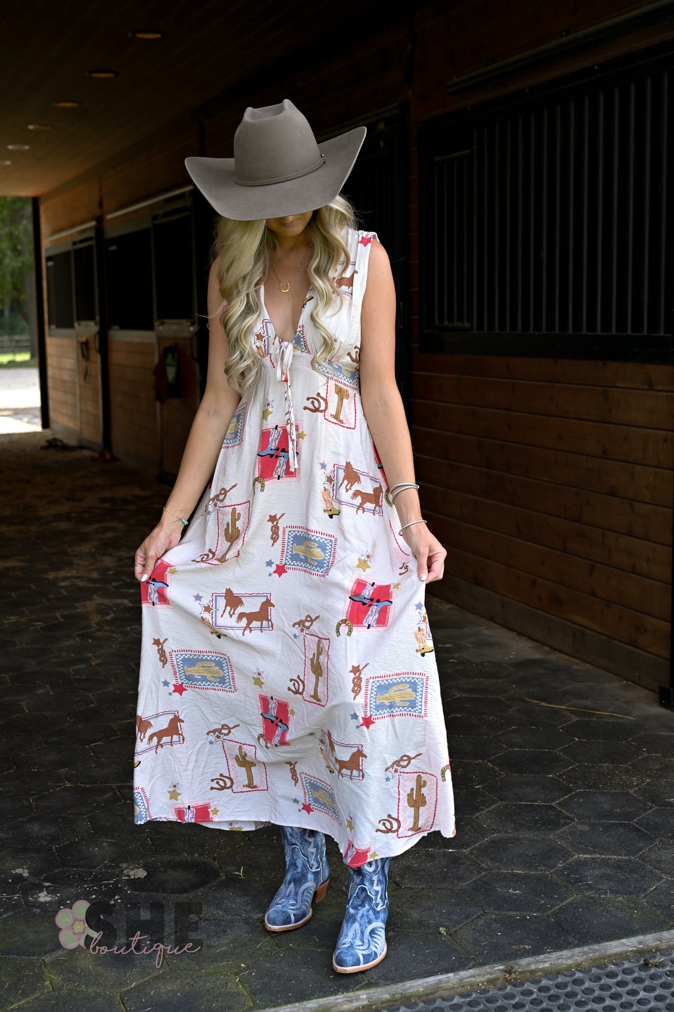 Ella Western Maxi Dress - She Chester