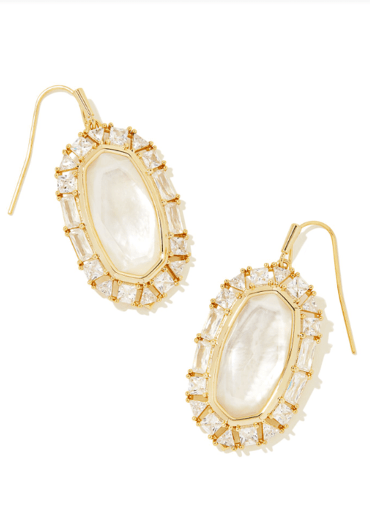 Elle Crystal Drop Gold Ivory MOP - She Chester