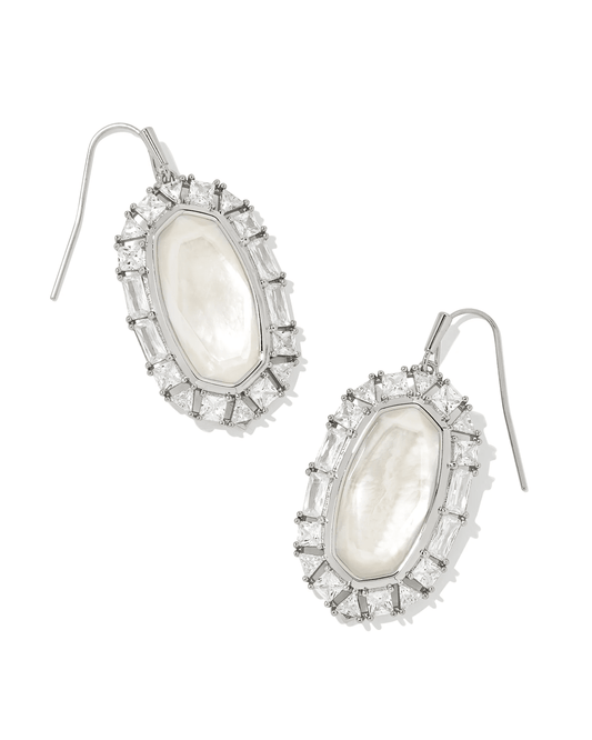 Elle Crystal Frame Drop Rhod Ivory MOP - She Chester