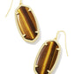 Elle Earrings Gold Brown Tigers Eye - She Chester