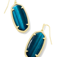 Elle Earrings Gold Teal Tigers Eye - She Chester