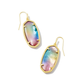 Elle Gold Yellow Watercolor Illusion Earrings - She Chester