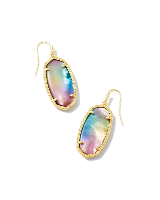 Elle Gold Yellow Watercolor Illusion Earrings - She Chester