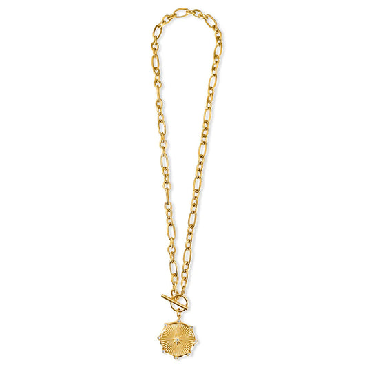 Briar Toggle Chain Medallion Necklace