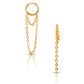 Kira Gold Drop Chain Huggie Hoop Earring 561