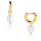 Melrose Mini Hoop Pearl Earring - Gold 398