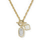 Eloise Charm Necklace - Gold Crystal Ivory Illusion - She Chester