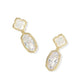 Eloise Drop Earrings - Gold Ivory Mother Of Pearl - She Chester