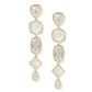 Eloise Linear Earrings - Gold Neutral Mix - She Chester
