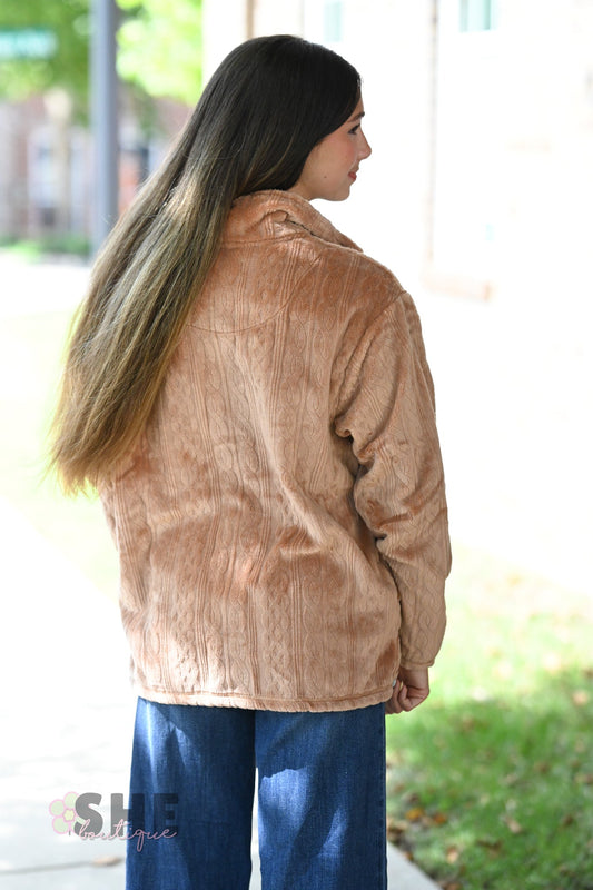 Elsie Brown Full Zip Sherpa - She Chester