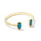 Elton Cuff Gold Teal Abalone - She Chester