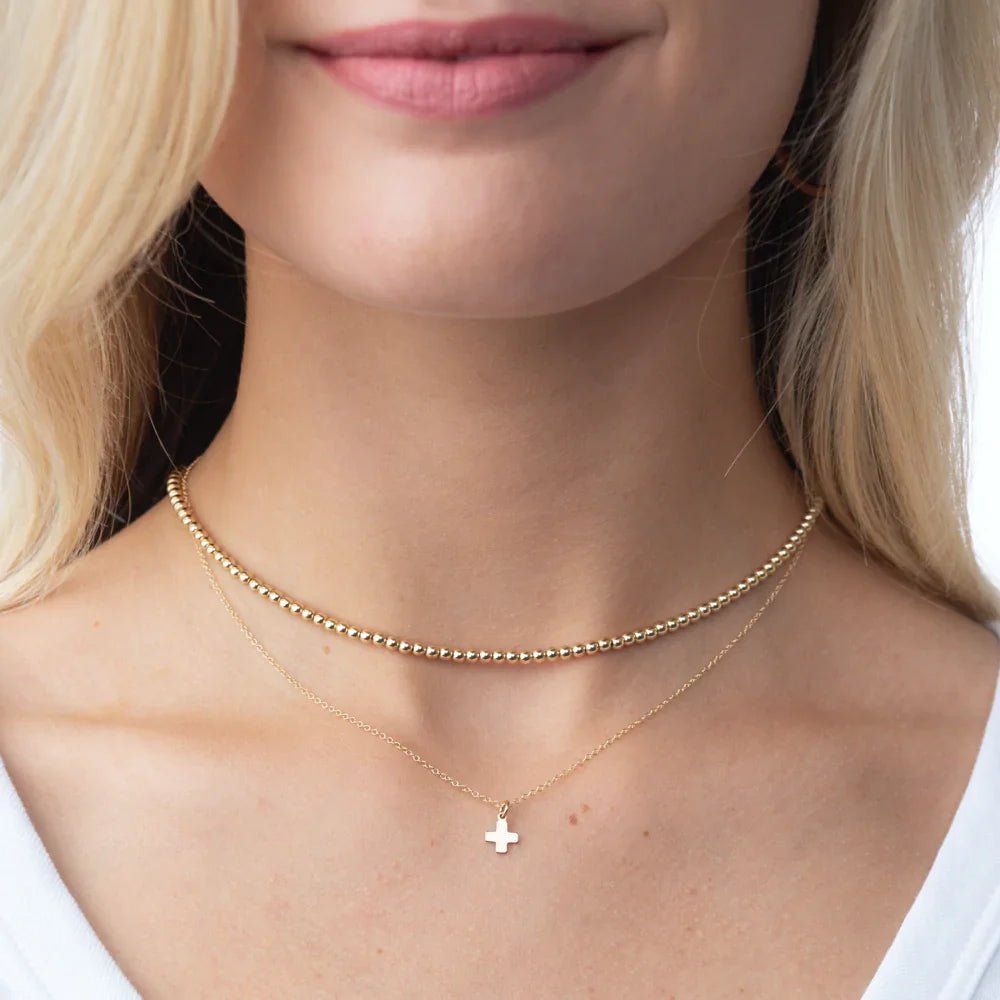 Enewton 15" Choker Classic Gold 8mm Bead Necklace - She Chester