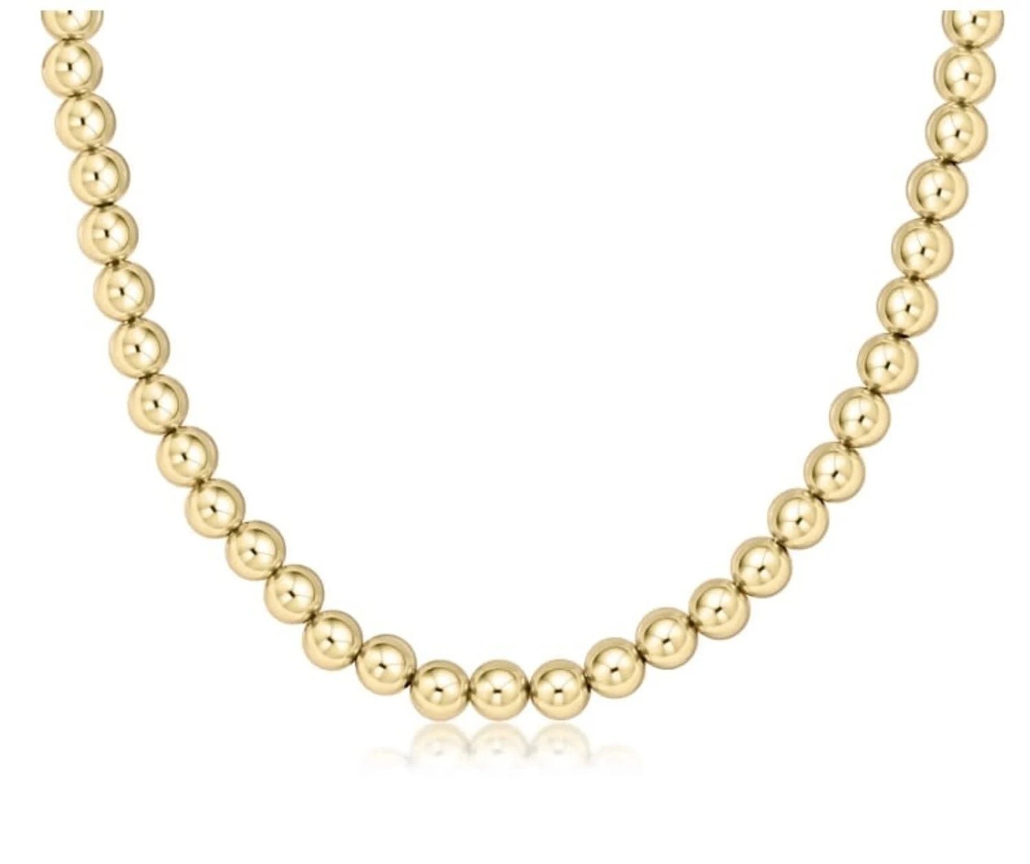Enewton 15" Choker Classic Gold 8mm Bead Necklace - She Chester