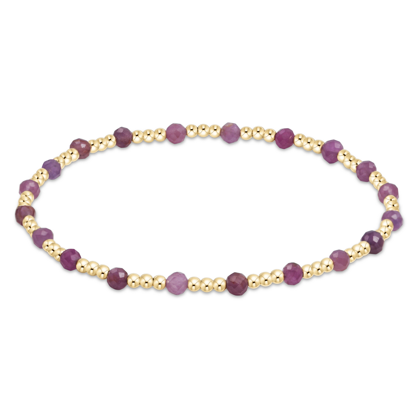 Sincerity Gold 3MM Bracelet - Amethyst