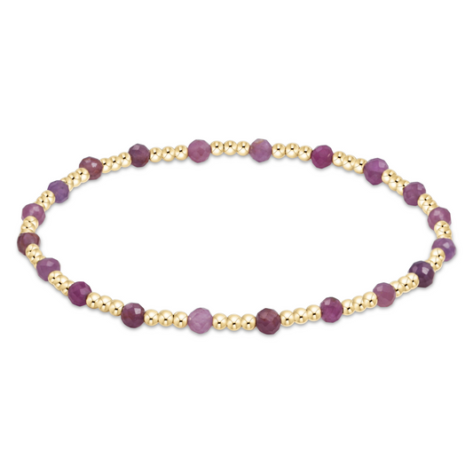 Sincerity Gold 3MM Bracelet - Amethyst