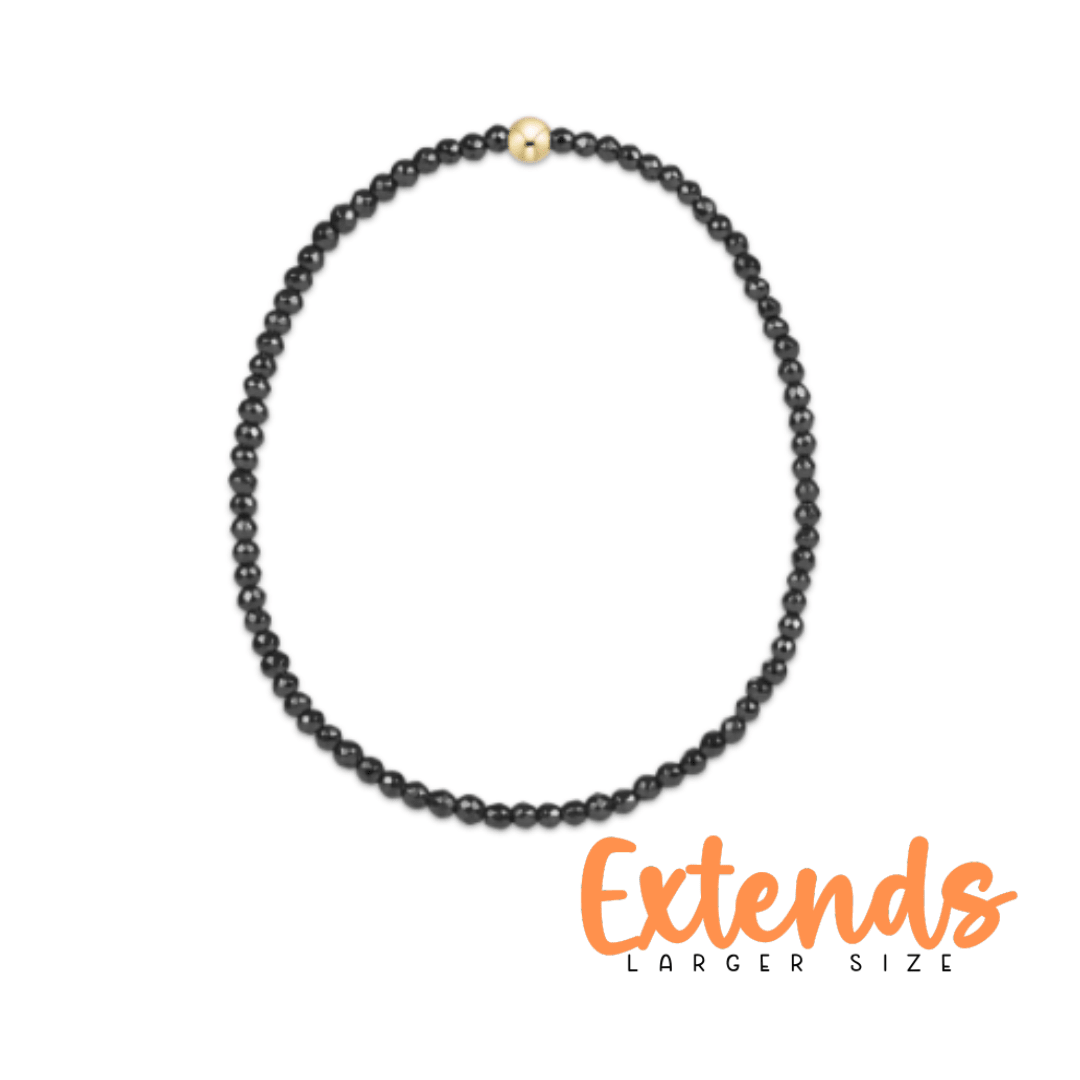 enewton Extends - Faceted Hematite 2mm Bead Bracelet - She Chester