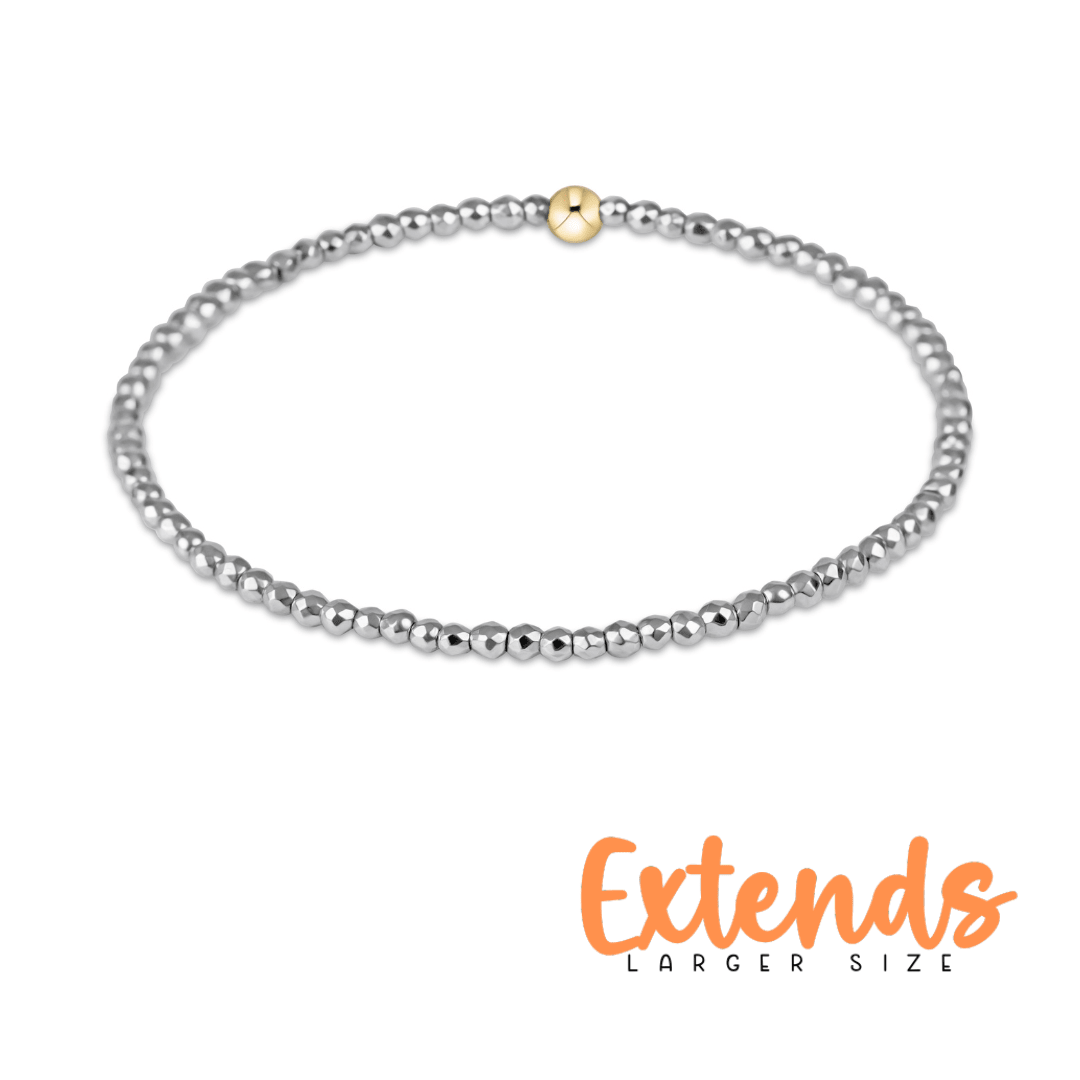 enewton Extends - Silver Faceted Hematite 2mm Bead - She Chester