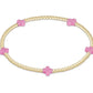 Bright Pink Small Signature Cross Gold Pattern 2mm Bracelet