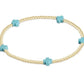 Turquoise Mini Cross 2mm Gold