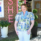 English Garden Blue Blouse - She Chester
