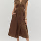Bonnie Brown Zip Up Dress