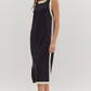 The Elaine Trimmed Black Maxi