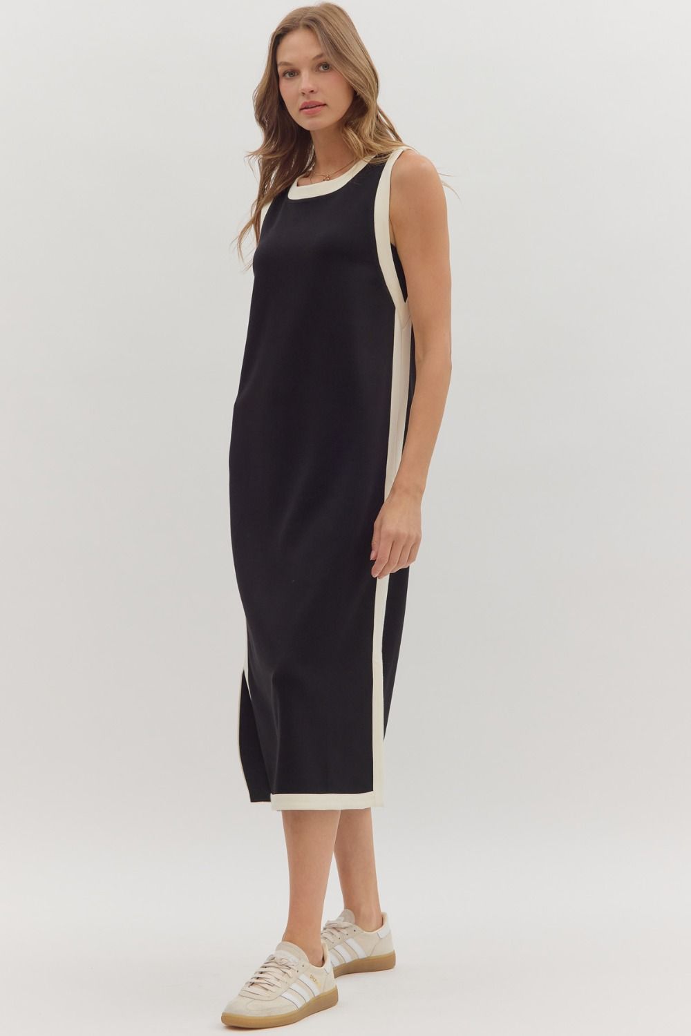 The Elaine Trimmed Black Maxi
