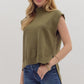 Happy Hour Mock Neck Top - Olive