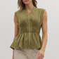 Snatched Olive Zip Top