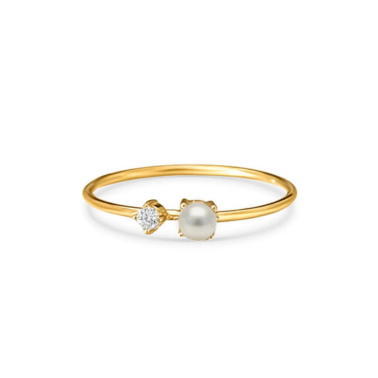Enza Pearl Stone Ring - She Chester