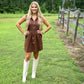 Espresso Bean Half Zip Dress - She Chester