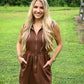 Espresso Bean Half Zip Dress - She Chester