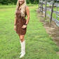 Espresso Bean Half Zip Dress - She Chester