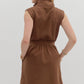 Espresso Bean Half Zip Dress - She Chester
