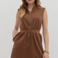 Espresso Bean Half Zip Dress - She Chester