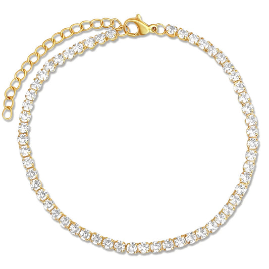 Esti Gold Tennis Anklet - She Chester
