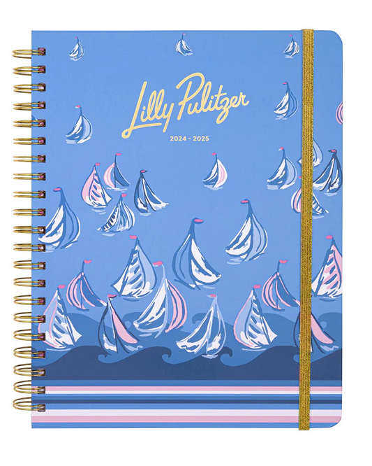 2024-2025 17 Month Jumbo Agenda - Lunar Blue A Lil Nauti Engineered Agenda