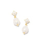 Eve Drop Earring Gold White Pearl - She Chester