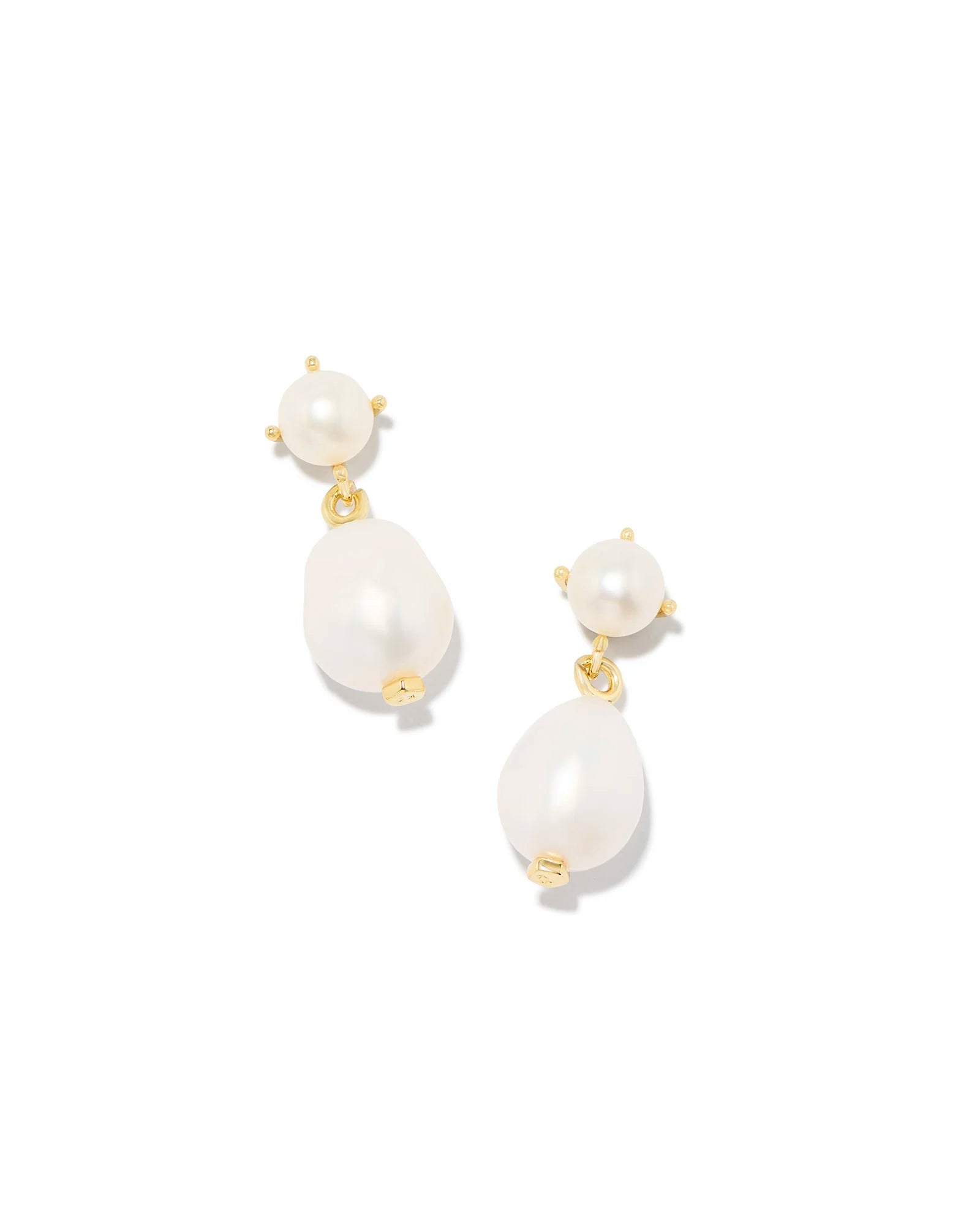 Eve Drop Earring Gold White Pearl - She Chester