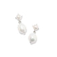 Eve Drop Earring Rhodium White Pearl - She Chester