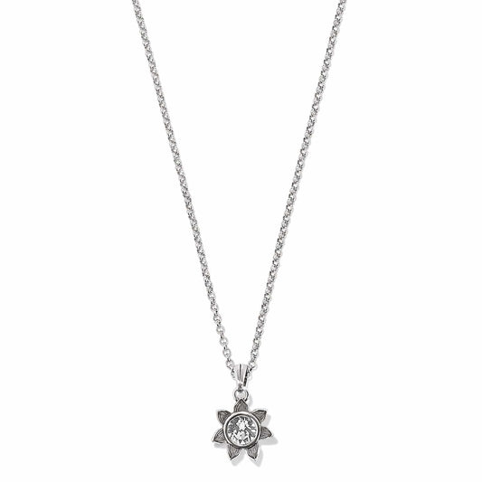 Everbloom Sunflower Crystal Necklace - JM757D - She Chester