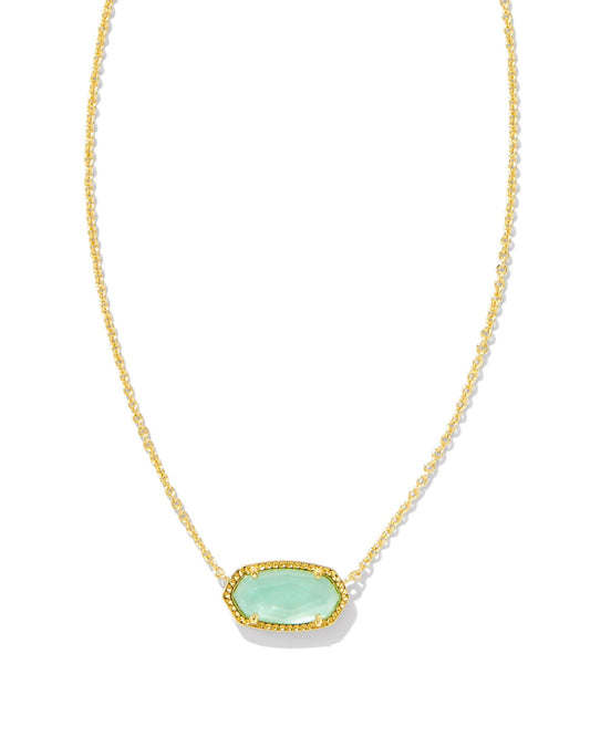 Elisa Necklace Gold Light Green MOP