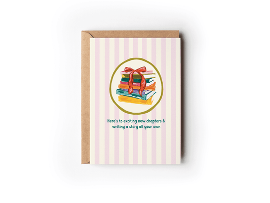 Exciting New Chapter Book Fresh Start Congrats Greeting Card - She Chester