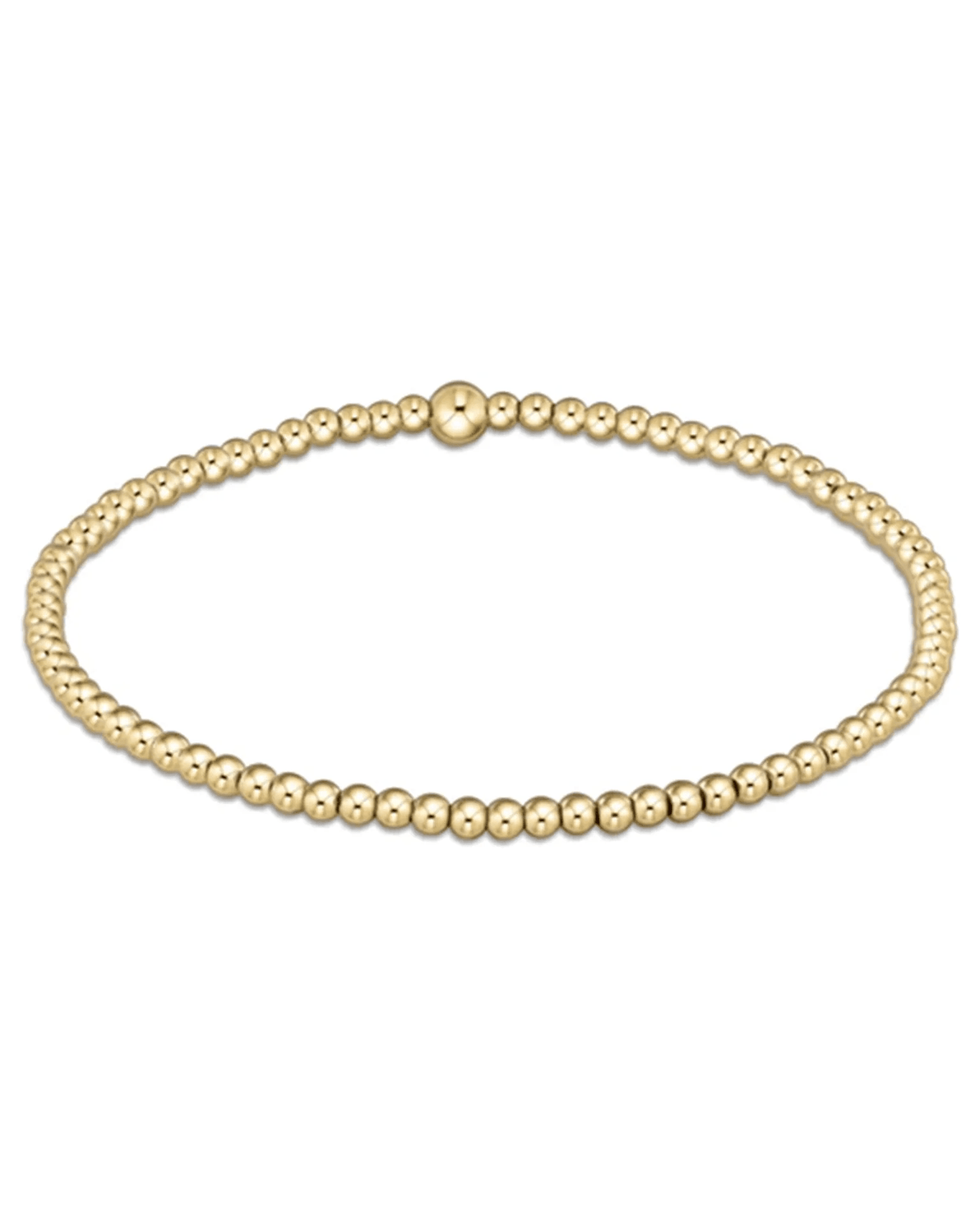 EXTENDS 2.5mm Gold Classic Bead Bracelet - She Chester
