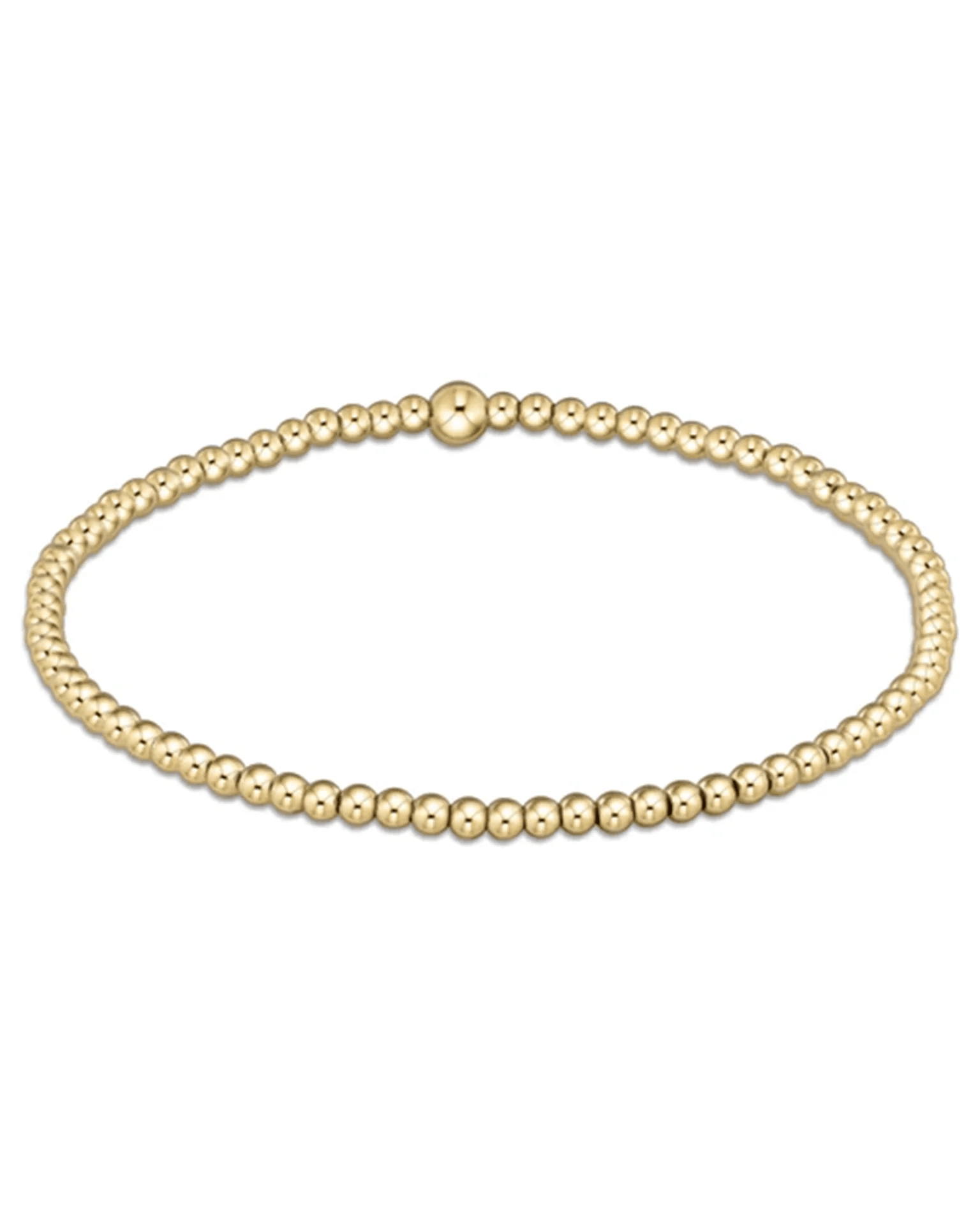EXTENDS 2.5mm Gold Classic Bead Bracelet - She Chester